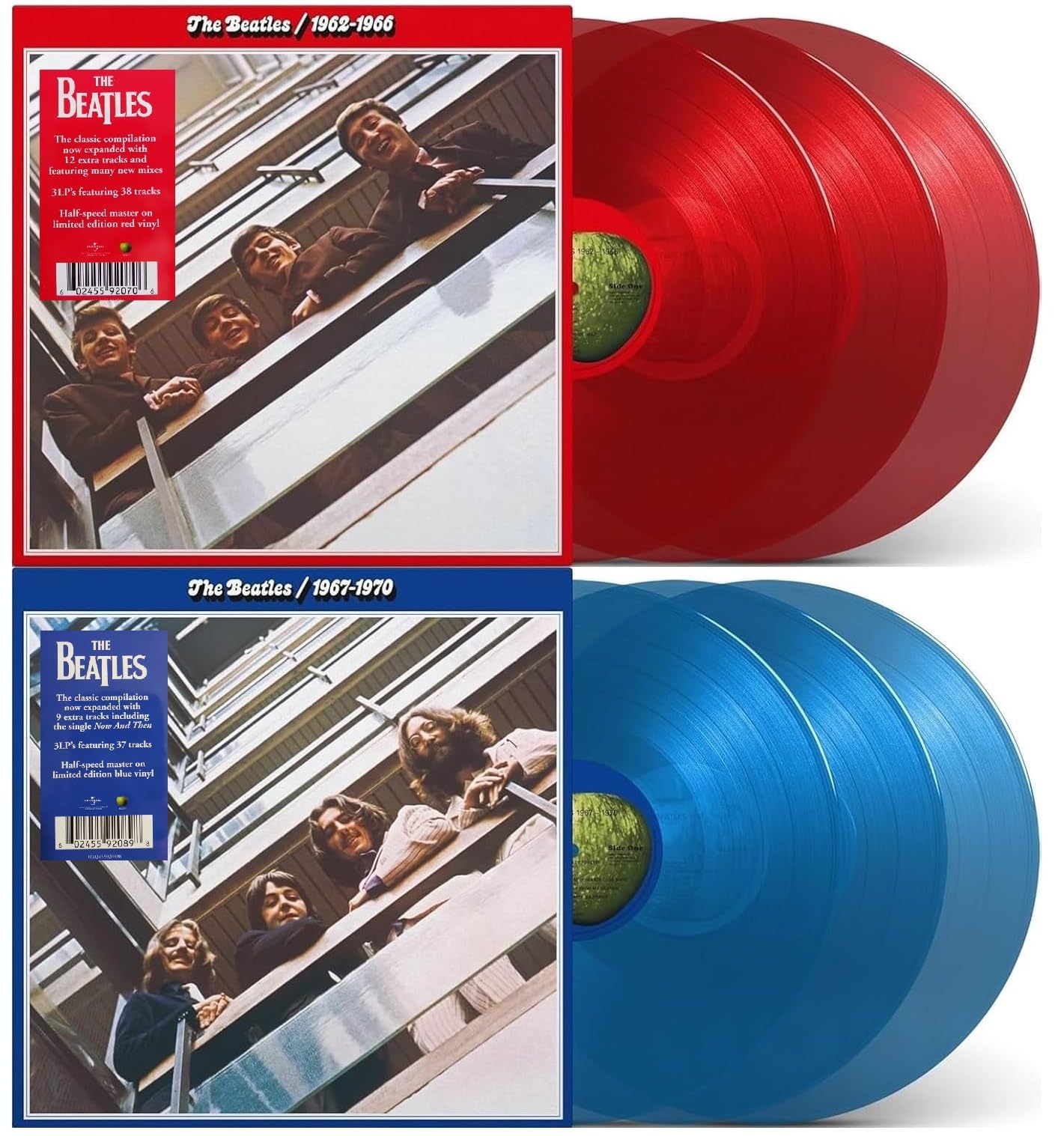 The Beatles 1962-1966 RED-VINYL + The Beatles 1967-1970 BLUE-VINYL